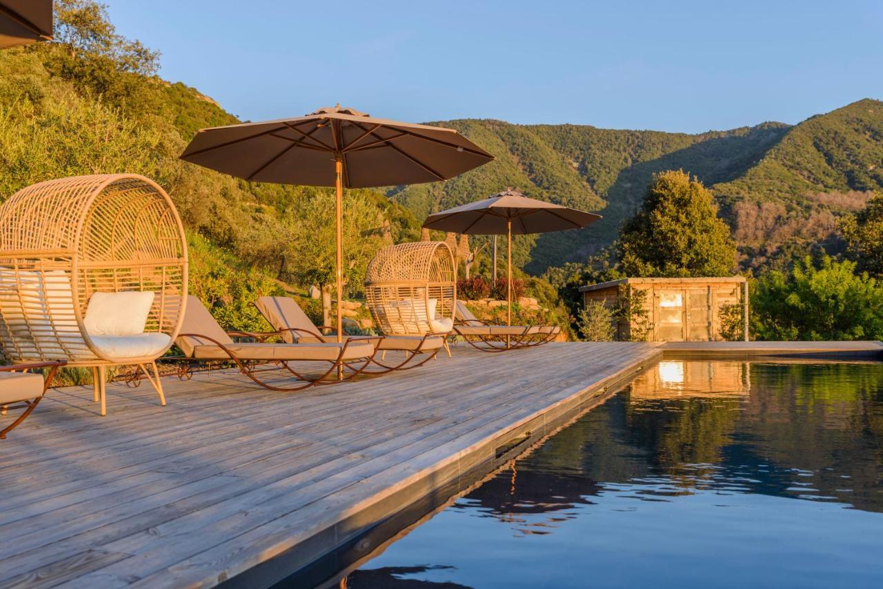 Terre De Maquis, Maison D'Hotes Vue Mer Corse Hotel Sari-D'orcino Buitenkant foto