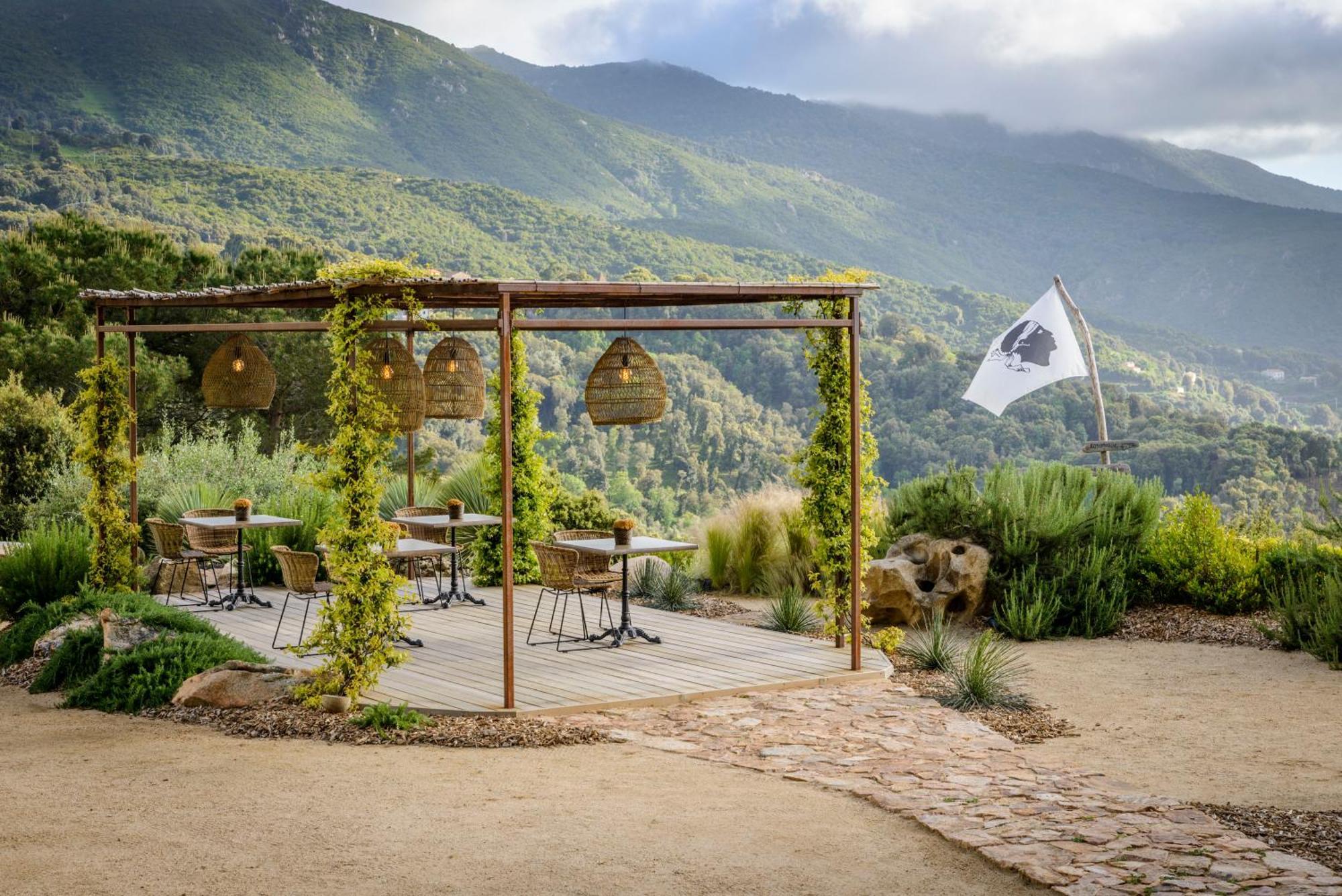 Terre De Maquis, Maison D'Hotes Vue Mer Corse Hotel Sari-D'orcino Buitenkant foto