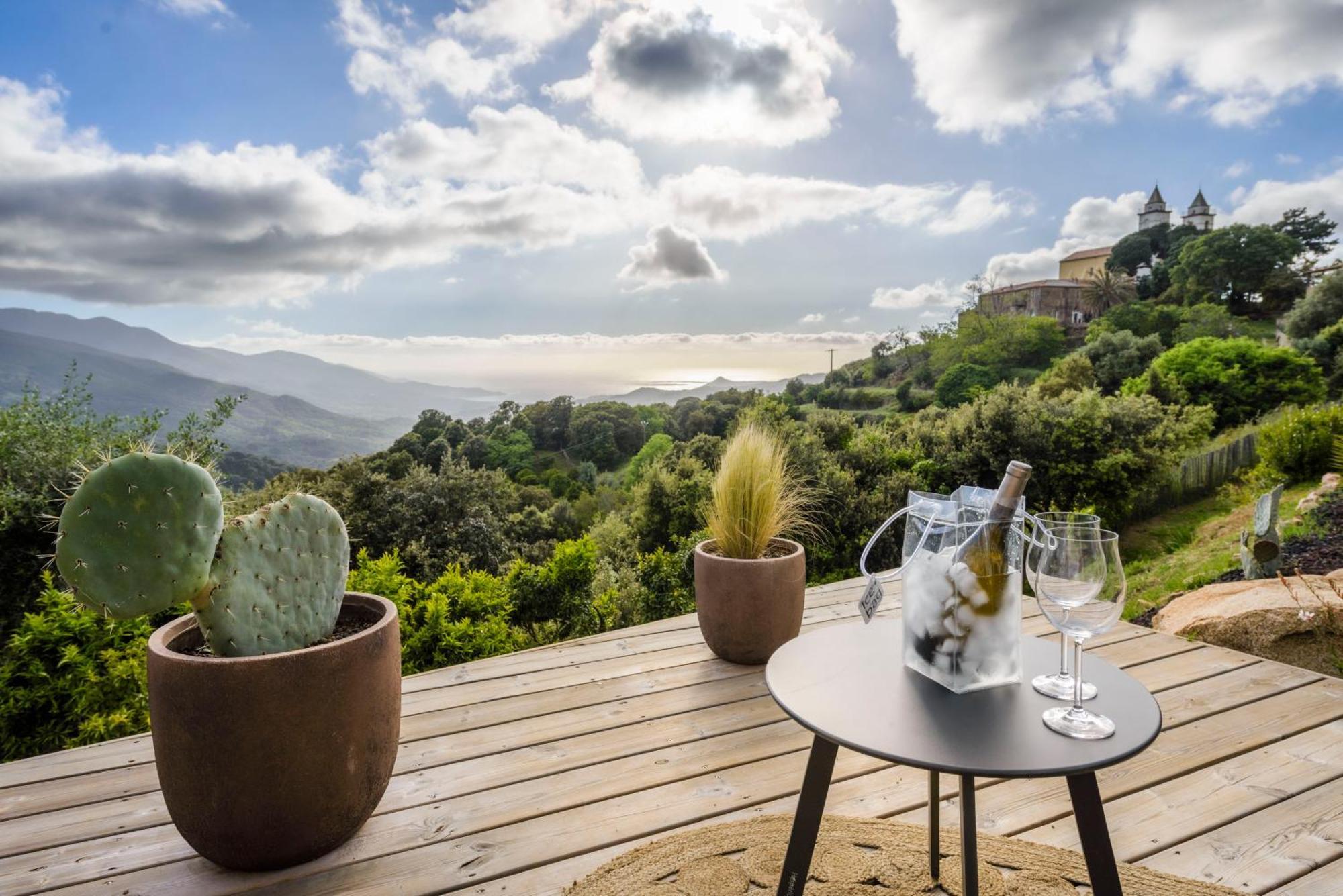 Terre De Maquis, Maison D'Hotes Vue Mer Corse Hotel Sari-D'orcino Buitenkant foto